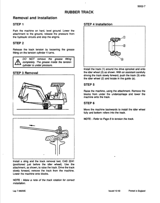 Case CK36, CK50 Excavator Service Manual - Image 4