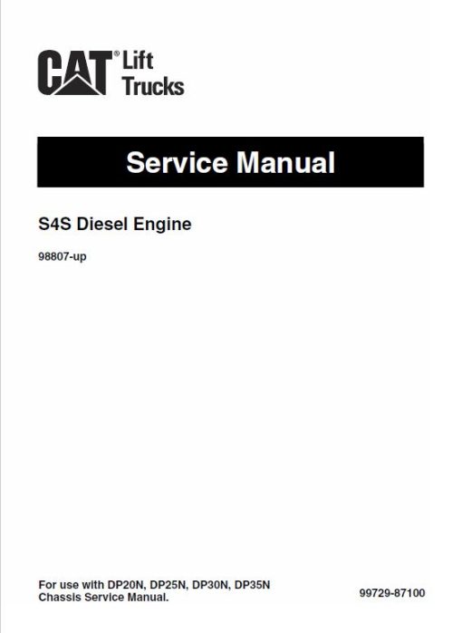 CAT DP15, DP18, DP20, DP25, DP30, DP35 Forklift Lift Truck Service Manual - Image 4