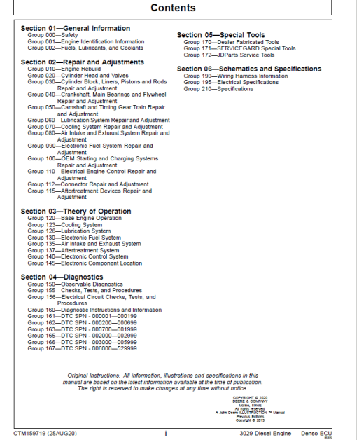 John Deere 3029 Diesel Engine - Denso ECU Repair Manual (CTM159719) - Image 4