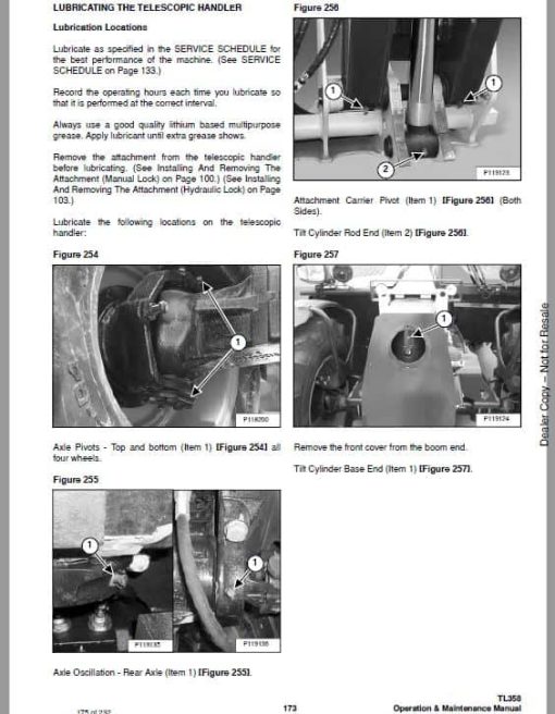 Bobcat TL358 versaHANDLER Telescopic Service Repair Manual - Image 4