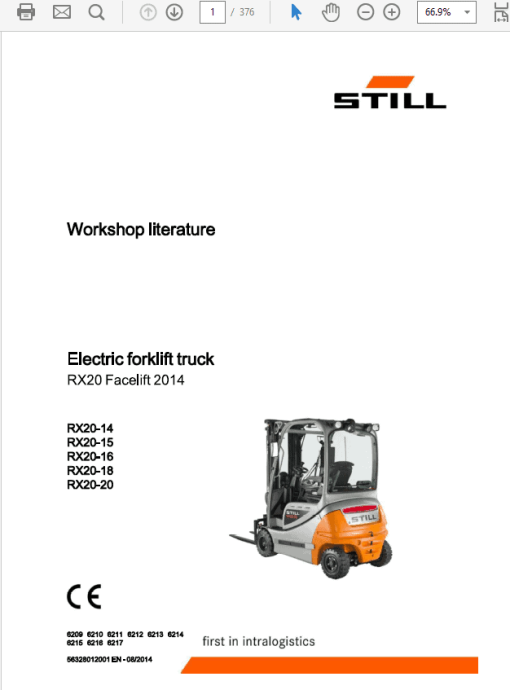 Still Electric Forklift RX20: RX20-14, RX20-15, RX-20-16, RX20-18, RX-20-20 Repair Manual - Image 3