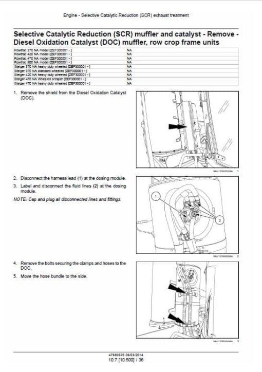 Case 370, 420, 470, 500 Rowtrac Tractor Service Manual - Image 4