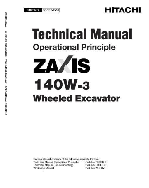 Hitachi ZX140-3 and ZX140-6 Excavator Service Repair Manual - Image 6