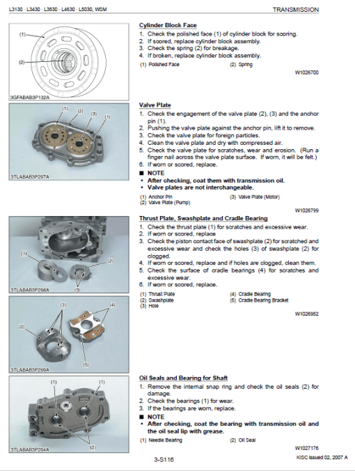 Kubota L3130, L3430, L3830, L4330, L4630, L5030 Tractor Workshop Manual - Image 4