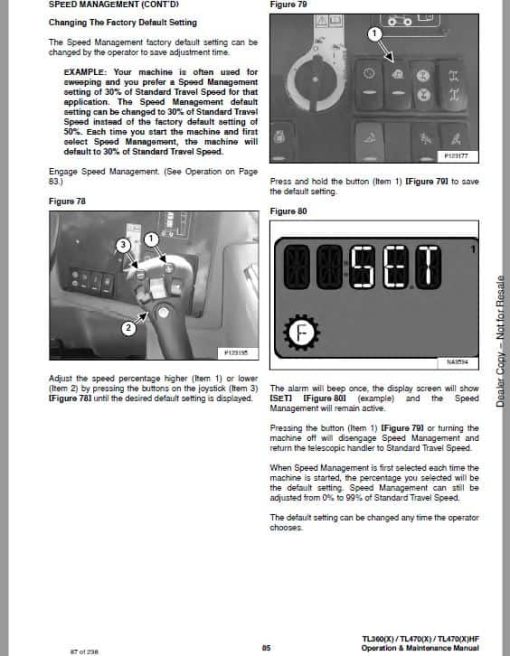 Bobcat TL360, TL360X, TL470, TL470X, TL470HF, TL470XHF Telescopic Service Repair Manual - Image 4