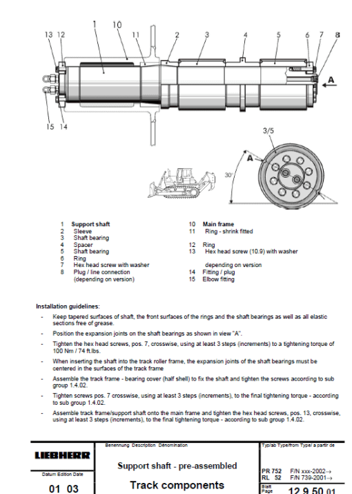 Liebherr PR 712, PR 722, PR 732, PR 742, PR 752 Crawler Dozer Service Manual - Image 3