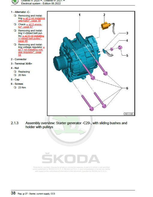 SKODA OCTAVIA IV (NX) Repair Service Manual - Image 4