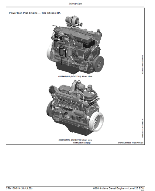 John Deere 6068 4-Valve Diesel Engine - Level 25 ECU Repair Manual (CTM139019) - Image 3