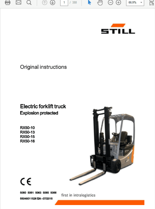 Still Electric Forklift Truck RX50: RX50-10, RX50-13, RX-50-15, RX50-16 Repair Manual - Image 4