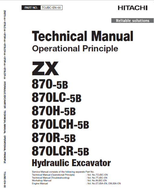 Hitachi ZX870-5B Excavator Service Repair Manual - Image 3