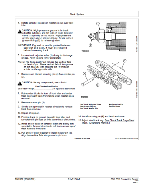 John Deere 50C ZTS Excavator Repair Technical Manual - Image 4