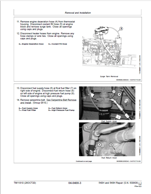 John Deere 540H, 548H Skidder Repair Technical Manual (S.N after 630436 - ) - Image 4