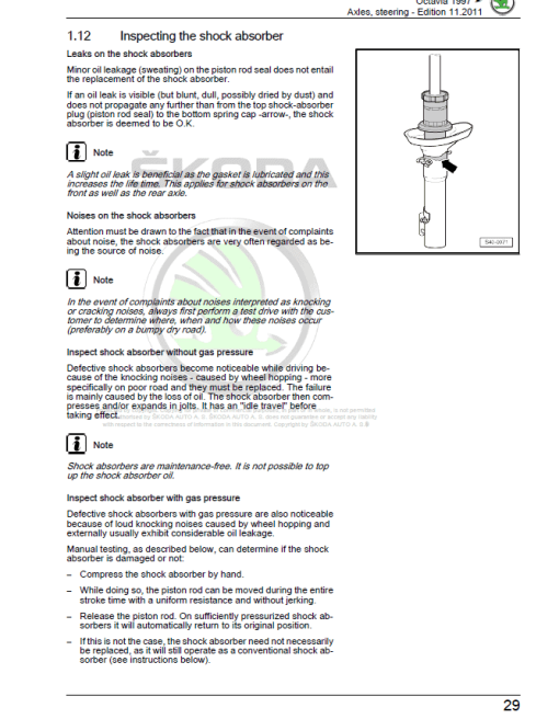 SKODA OCTAVIA TOUR (1U) Repair Service Manual - Image 4