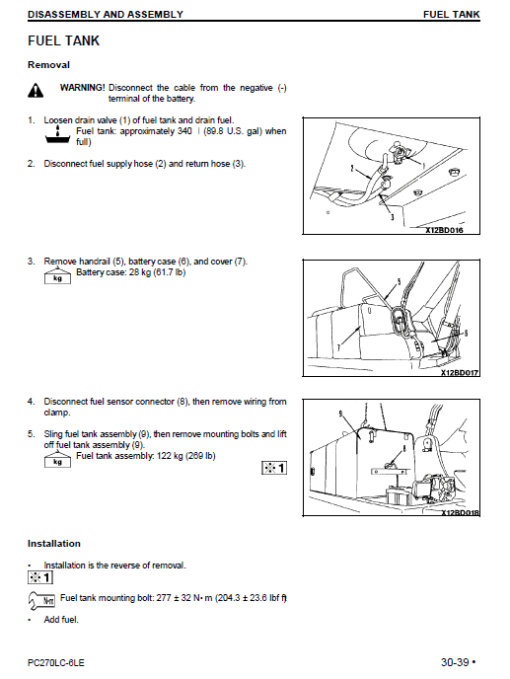 Komatsu PC270LC-6LE Excavator Service Manual - Image 4