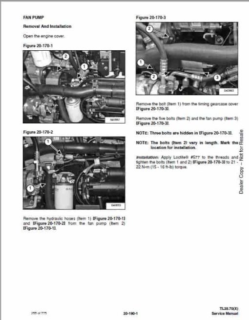 Bobcat TL38.70, TL38.70X versaHANDLER Telescopic Service Repair Manual - Image 4