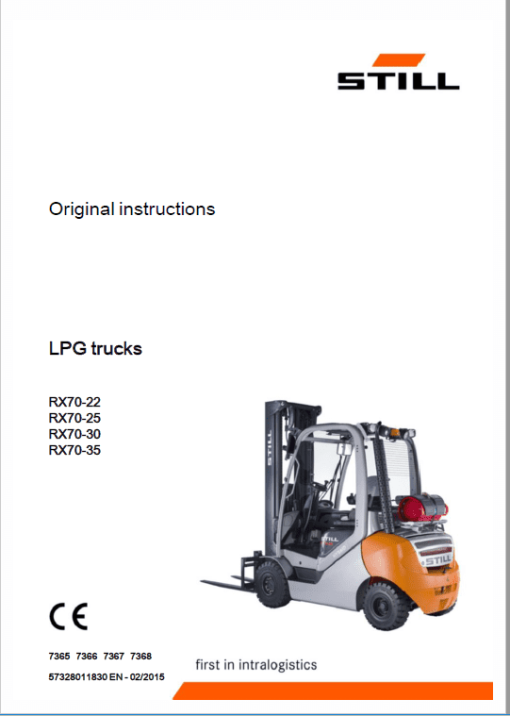 Still Electric Forklift Truck RX70: RX70-22, RX70-25, RX70-30, RX70-35 Repair Manual - Image 3