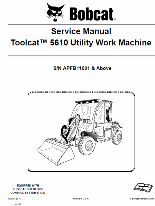 Bobcat 5610 Toolcat Utility Vehicle Service Repair Manual - Image 3