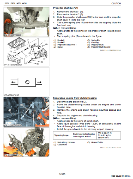 Kubota L3301, L3901, L4701 Tractor Workshop Service Manual - Image 4