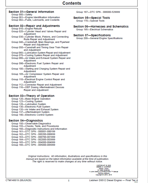 Liebherr D9512 Diesel Engine - Final Tier 4 Repair Manual (CTM148619) - Image 4