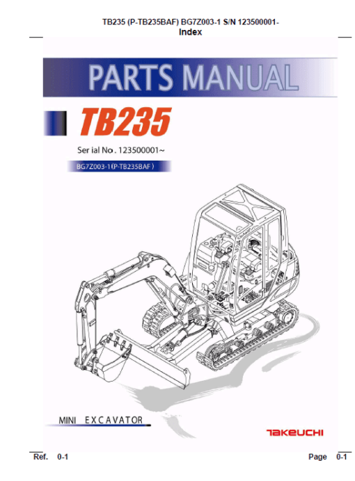 Takeuchi TB235 Compact Excavator Service Manual - Image 4