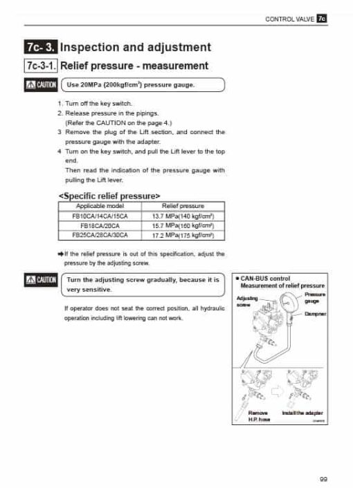 Mitsubishi FB10CA, FB10HCA, FB14CA, FB14HCA Forklift Service Manual - Image 4