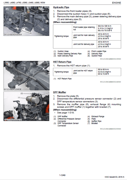 Kubota L3560, L4060, L4760, L5060, L5460, L6060 Tractor Manual - Image 4