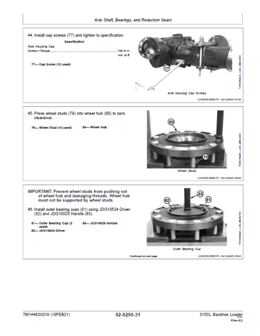 John Deere 315SL Backhoe Loader Technical Manual (S.N F390996 - ) - Image 4