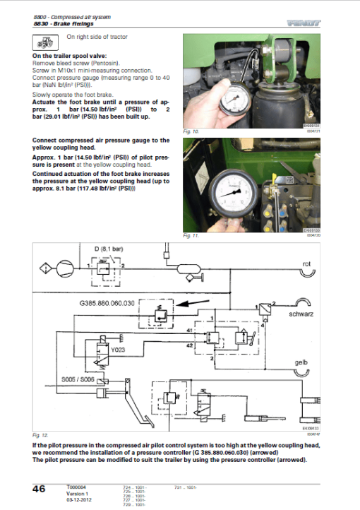 Fendt 818, 820 Vario COM III Tractors Workshop Repair Manual - Image 4