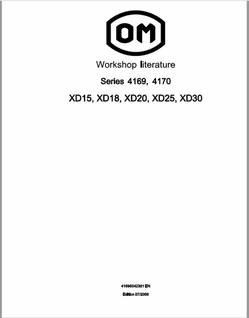 OM Pimespo XD15, XD18 and XD20 Forklift Repair Workshop Manual - Image 4