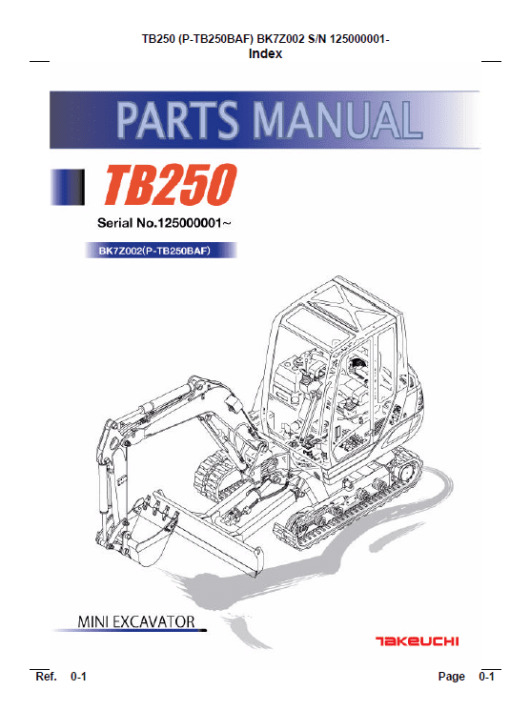 Takeuchi TB250 Compact Excavator Service Manual - Image 4