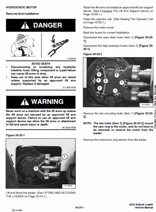 Bobcat A220 Skid-Steer Loader Service Manual - Image 4