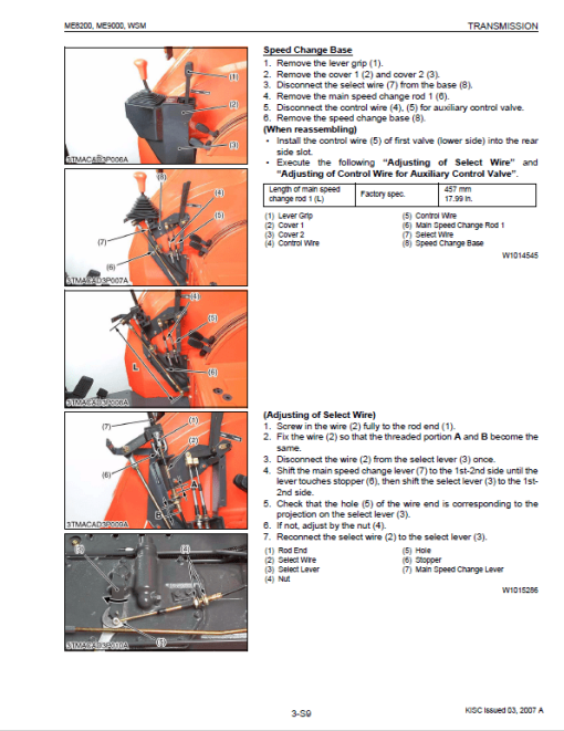 Kubota ME8200, ME9000 Tractor Workshop Service Manual - Image 4