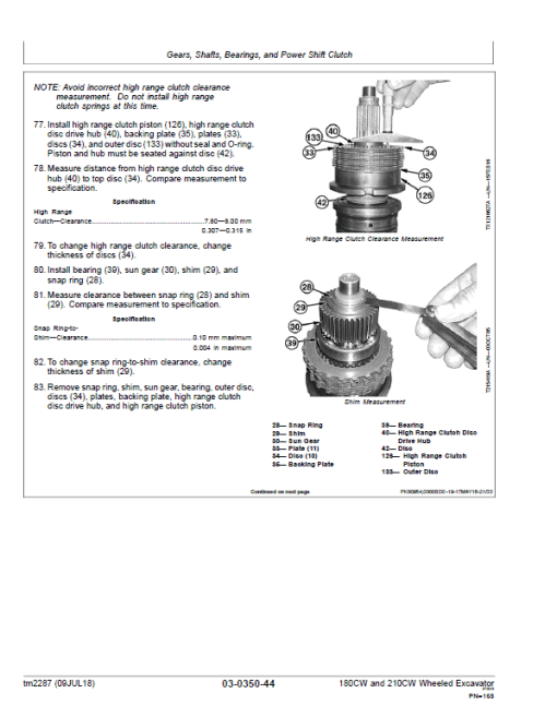 John Deere 180CW, 210CW Wheeled Excavator Repair Technical Manual - Image 4