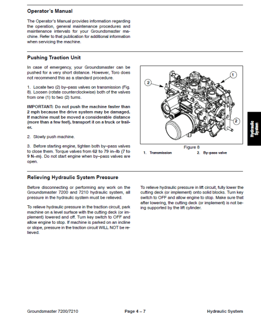 Toro Groundsmaster 7200, 7210 (Kubota Engine) Service Repair Manual - Image 4