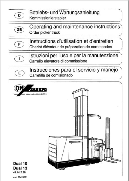 OM PIMESPO CTR Dual 10, Dual 13, Dual 15-3, Dual 15-4 Workshop Repair Manual - Image 2