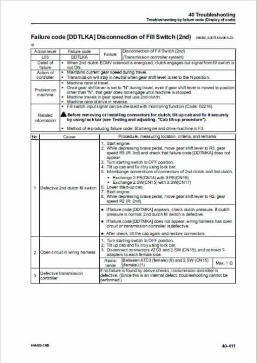 Komatsu HM400-3M0 Dump Truck Service Manual - Image 4