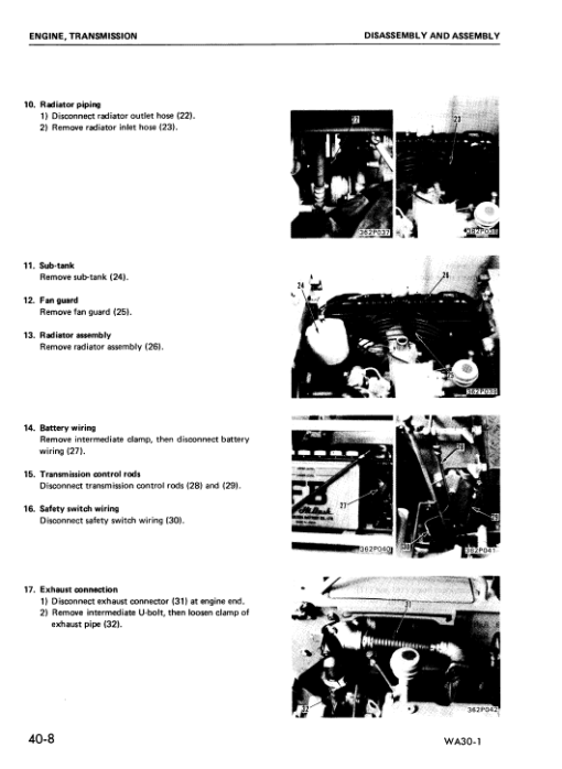 Komatsu WA30-1 Wheel Loader Service Manual - Image 4