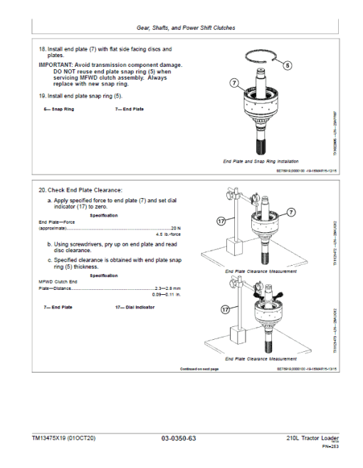 John Deere 210L Tractor Loader Repair Technical Manual (S.N after F892600 -) - Image 4