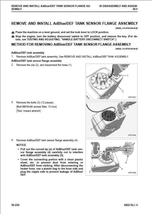 Komatsu HB215LC-3 Excavator Repair Service Manual - Image 4