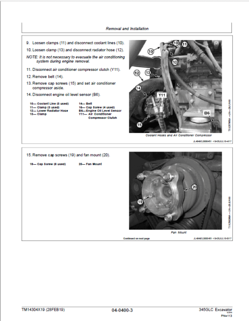 John Deere 345GLC Excavator Repair Technical Manual (S.N after F020001 - ) - Image 4