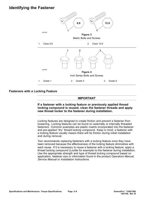 Toro Greens Pro 1240, 1260 Service Repair Manual - Image 4