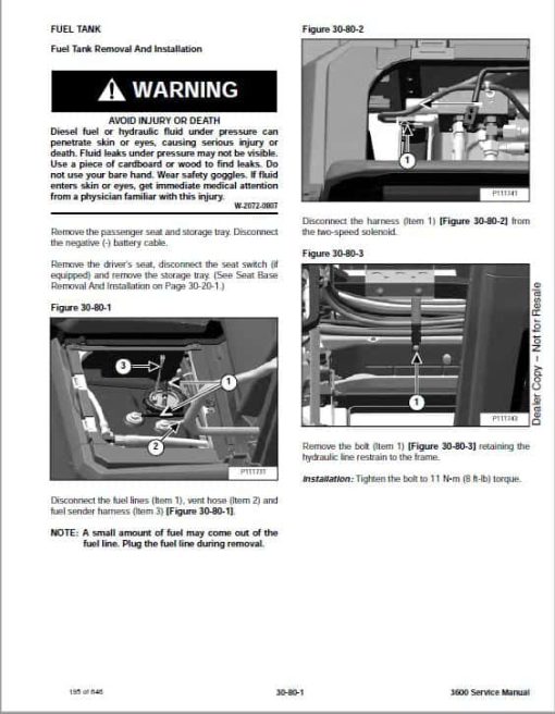 Bobcat 3600 Toolcat Utility Vehicle Service Repair Manual - Image 4