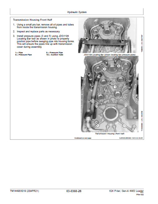 John Deere 624 P-Tier, Gen-A 4WD Loader Repair Technical Manual (S.N L_10283 - ) - Image 4