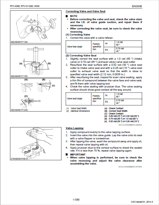 Kubota RTV-X900, RTV-X1120D Utility Vehicle Workshop Service Manual - Image 4