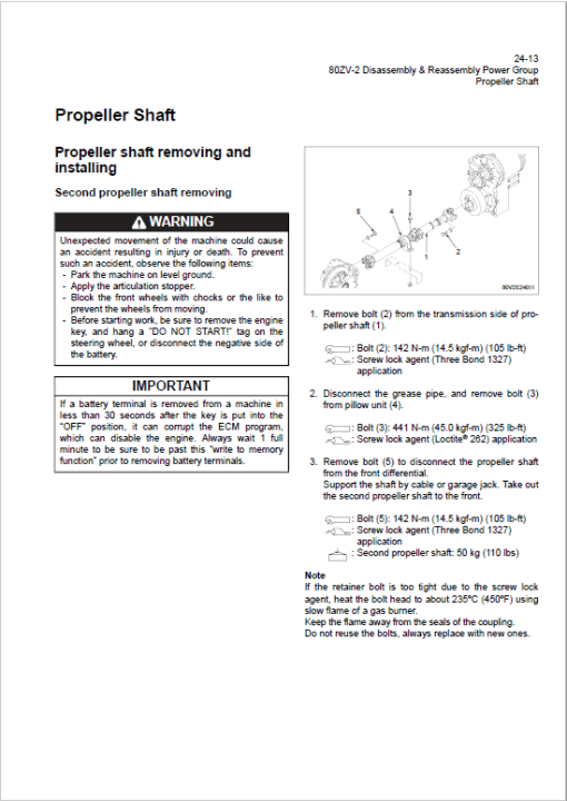 Kawasaki 80ZV-2 Wheel Loader Service Manual - Image 2