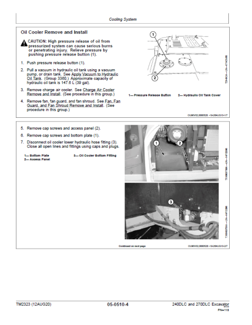 John Deere 240DLC, 270DLC Excavator Repair Technical Manual - Image 4