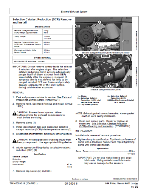 John Deere 644 P-Tier, Gen-A 4WD Loader Repair Technical Manual (S.N L_10283 - ) - Image 4