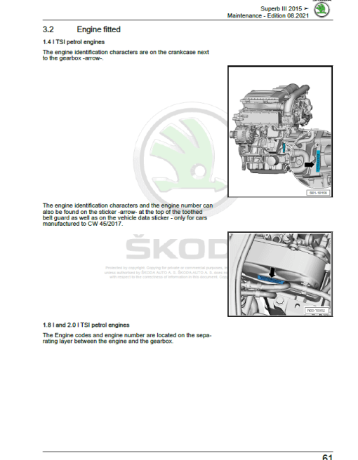 SKODA SUPERB III (3V) Repair Service Manual - Image 4