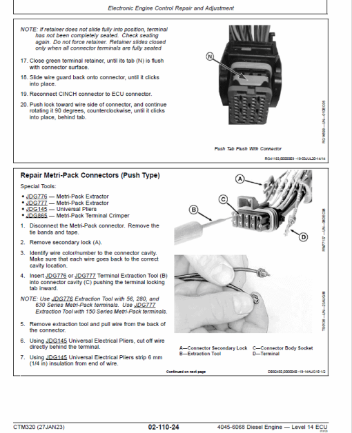 John Deere 4045, 6068 - Level 14 ECU Diesel Engine Service Repair Manual (CTM320) - Image 4