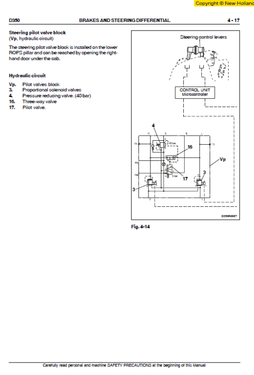 New Holland D350 Bulldozer Dozer Service Manual - Image 3